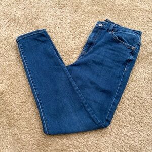 Express Skinny High Rise Classic Blue Denim Jeans